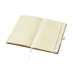 Elegante caderno capa de cortiça, folhas A5 pautadas JournalBooks Cork cor branco