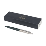 Caneta de qualidade mate com cromados tinta azul Parker Jotter XL cor verde segunda vista frontal
