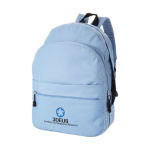 Mochila publicitária de estilo juvenil em várias cores Teens cor azul-claro vista impressão serigrafia