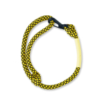 Pulseiras publicitárias com forma de cordão e clipe Cord Clip cor amarelo
