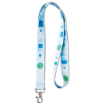 Lanyard RPET Sublim Express 15mm cor branco