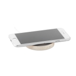 Carregador Sem Fios Natural Round cor bege segunda vista