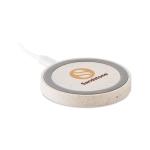 Carregador Sem Fios Natural Round cor bege vista principal