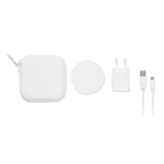 Conjunto de carregador sem fio para merchandising Set Wireless Charge cor branco quinta vista