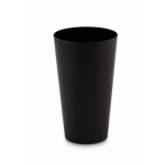Copos reutilizáveis plástico com acabamento esmaltado 500ml Concert cor preto