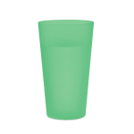 Copos reutilizáveis plástico com acabamento esmaltado 500ml Concert cor verde transparente