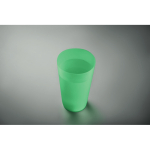 Copos reutilizáveis plástico com acabamento esmaltado 500ml Concert cor verde transparente