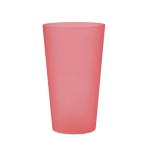 Copos reutilizáveis plástico com acabamento esmaltado 500ml Concert cor vermelho transparente