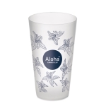 Copos reutilizáveis plástico com acabamento esmaltado 500ml Concert cor branco transparente vista principal