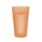 Copos reutilizáveis plástico com acabamento esmaltado 500ml Concert cor cor-de-laranja transparente