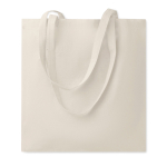 Sacos de algodão de alças compridas para compras 180 g/m2 Eco Superb cor bege quarta vista