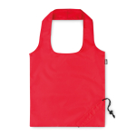 Saco dobrável de plástico reciclado colorido Strawberry rPET cor vermelho