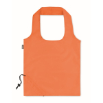 Saco dobrável de plástico reciclado colorido Strawberry rPET cor cor-de-laranja terceira vista