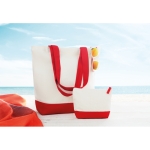 Necessaires personalizados de algodão 340 g/m2 Promenade cor vermelho vista conjunto principal