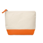 Necessaires personalizados de algodão 340 g/m2 Promenade cor cor-de-laranja