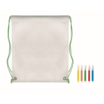 Saco-mochila non-woven 80 g/m² colorir com marcadores Color Fun terceira vista