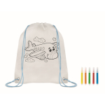 Saco-mochila non-woven 80 g/m² colorir com marcadores Color Fun