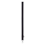 Lanyard de RPET com mosquetão metálico e fecho de segurança 20mm cor preto