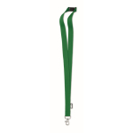 Lanyard de RPET com mosquetão metálico e fecho de segurança 20mm cor verde