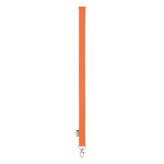 Lanyard de RPET com mosquetão metálico e fecho de segurança 20mm cor cor-de-laranja quinta vista