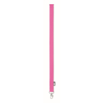 Lanyard de RPET com mosquetão metálico e fecho de segurança 20mm cor cor-de-rosa quarta vista