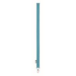 Lanyard de RPET com mosquetão metálico e fecho de segurança 20mm cor turquesa quinta vista