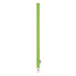 Lanyard de RPET com mosquetão metálico e fecho de segurança 20mm cor verde maçã quarta vista