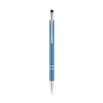 Caneta táctil para empresas, fina, de alumínio tinta azul Slimtouch cor azul-claro
