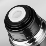 Termo de café personalizado de aço com 2 copos 750ml Duo cor titânio quarta vista