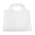 Saco personalizado dobrável para as compras, de poliéster 190T Duet cor branco primeira vista