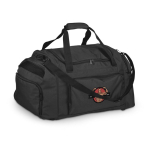 Saco de desporto de poliéster 300D com alça ajustável cor preto imagem com logo