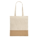 Sacos de algodão com detalhe de imitação de juta 160 g/m2 Natural cor natural primeira vista