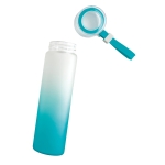 Garrafas de vidro com acabamento em degradé 470ml Crystal Frost cor turquesa quarta vista