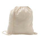 Mochila de cordão personalizada de algodão de 100 g/m² Eco cor madeira clara