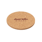 Base de copos personalizada redonda de cortiça com logotipo cor natural imagem com logo