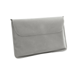 Almofada inflável de viagem personalizada com logótipo Basic Style cor cinzento na bolsa