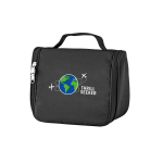 Nécessaire de viagem em poliéster de alta densidade ExtraLarge cor preto imagem com logo