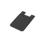 Porta-cartões personalizados de silicone com fita adesiva SilconCase cor preto