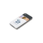 Porta-cartões personalizados de silicone com fita adesiva SilconCase cor branco imagem com logo 4