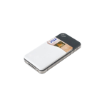 Porta-cartões personalizados de silicone com fita adesiva SilconCase cor branco terceira vista