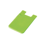 Porta-cartões personalizados de silicone com fita adesiva SilconCase cor verde-lima