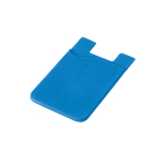 Porta-cartões personalizados de silicone com fita adesiva SilconCase cor azul-claro