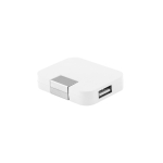 Hub personalizado barato de plástico com 4 portas USB cor branco