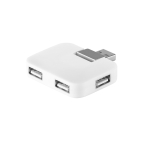 Hub personalizado barato de plástico com 4 portas USB cor branco terceira vista