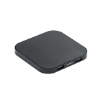 Carregador para telemóvel sem fios de design quadrado ChargePad cor preto