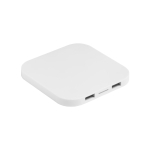 Carregador para telemóvel sem fios de design quadrado ChargePad cor branco