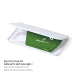 Estojo para máscaras personalizável em plástico branco Compact cor branco