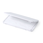 Estojo para máscaras personalizável em plástico branco Compact cor branco