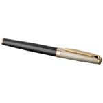 Luxuosa caneta roller de tampa dourada tinta preta Roller Details cor dourado segunda vista
