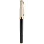 Luxuosa caneta roller de tampa dourada tinta preta Roller Details cor dourado segunda vista com lateral